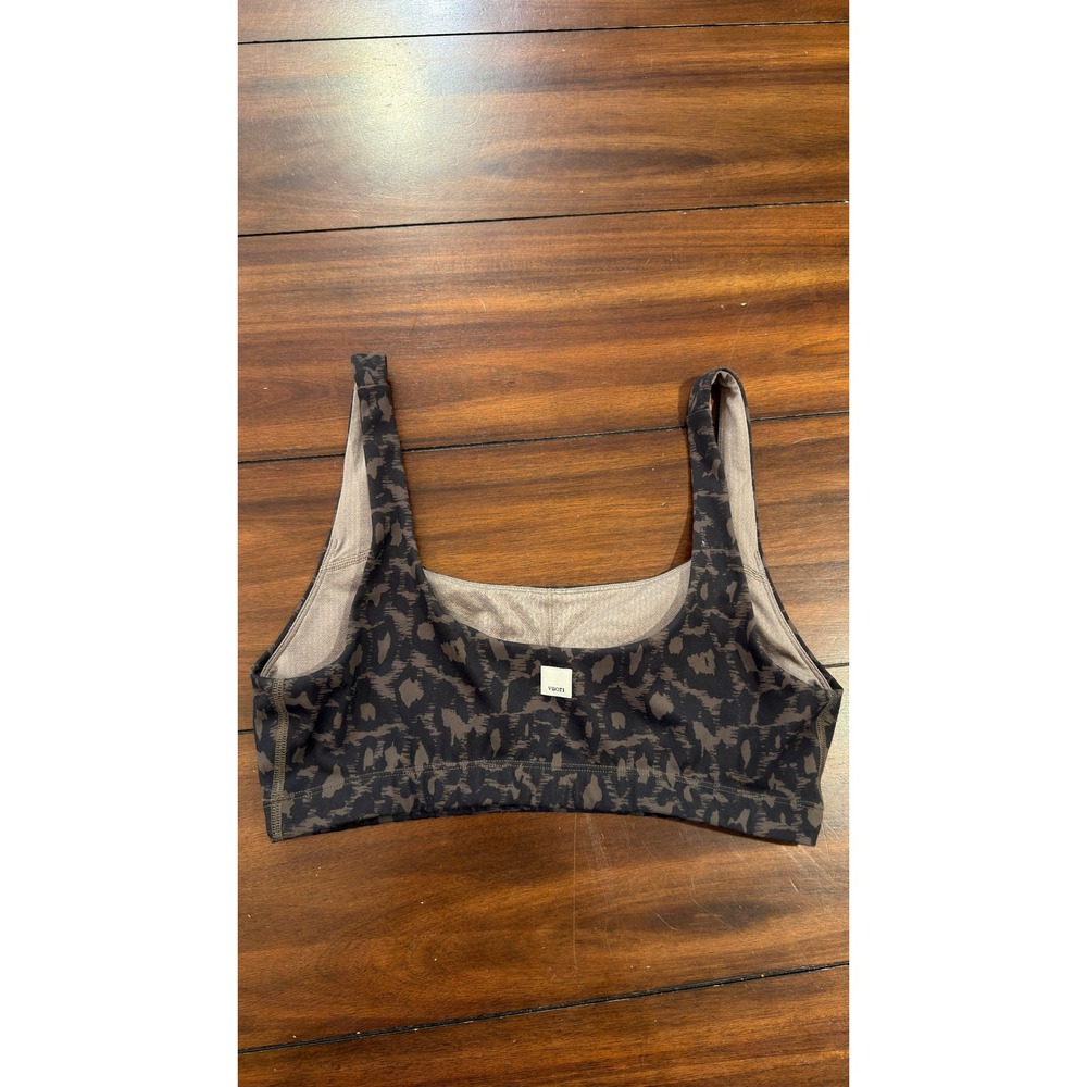 Vuori Daily Bra Womens Medium Dark Camo Leopard Print Scoop Neck VW158 - Picture 3 of 13